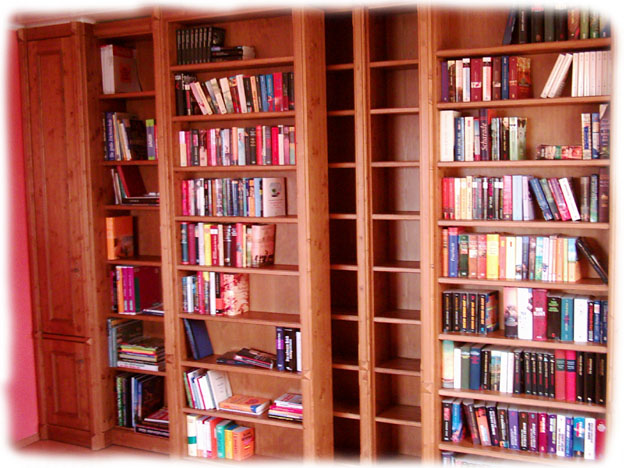 verschiebbare Bibliothek Regalwand links