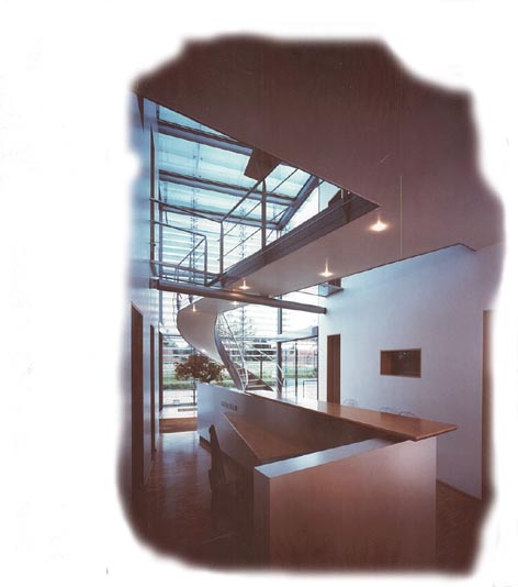 Empfang Edelstahl eckig