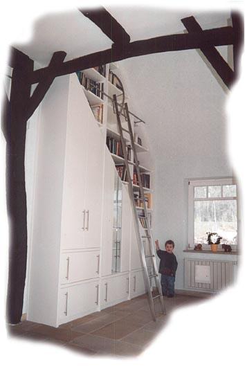 Wohnraum Schrankwand Lack wei